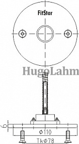 Пневмокнопка Hugo Lahme 8712020,нержавеющая сталь